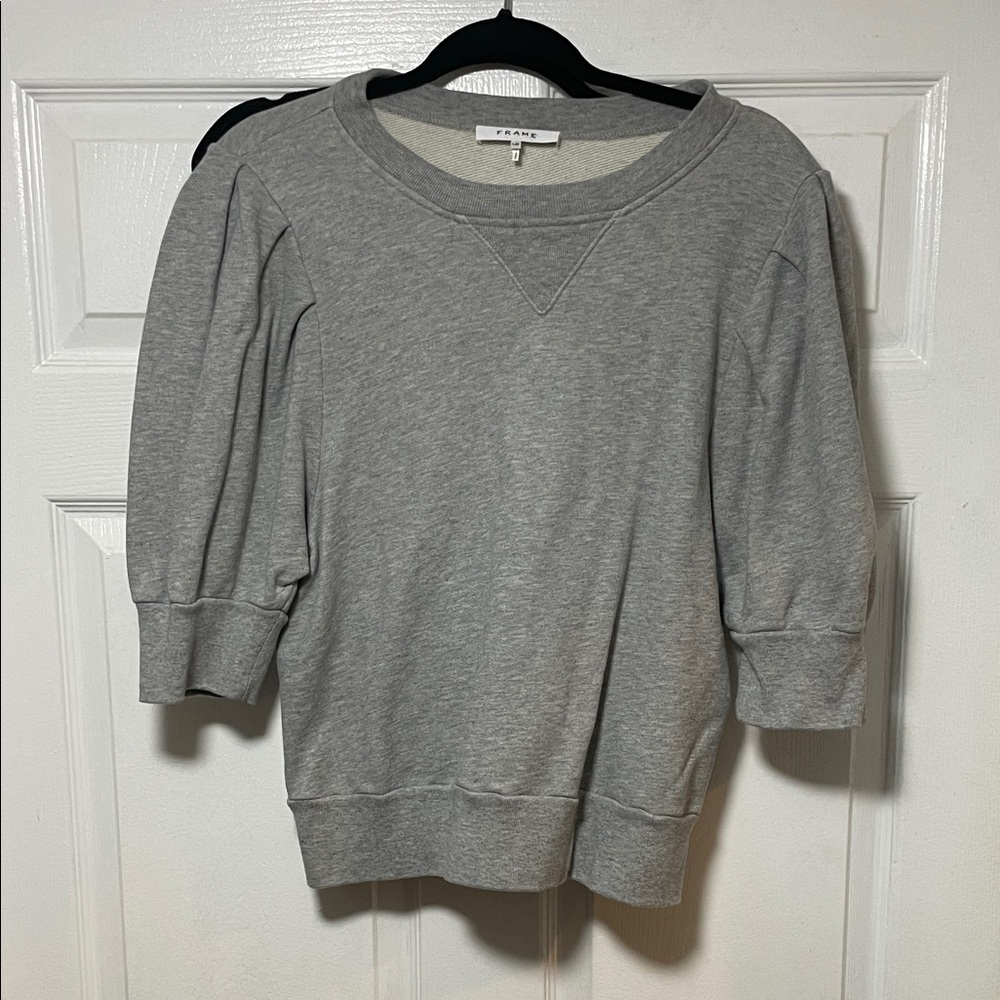 Frame Light Gray Knit Top